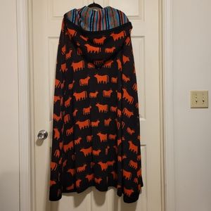 Unbranded Hooded Cloak Cape Woven Wool Cow Tribal Vibrant